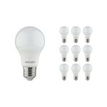 Mehrfachpackung 10x Noxion Lucent Classic LED E27 Birne Matt 8W 806lm - 840 Kaltweiß | Ersatz für 60W