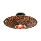 Good&Mojo Deckenleuchte Bali Bambus Schwarz S | Geeignet für 1x E27 