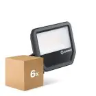 Mehrfachpackung 6x Ledvance LED-Scheinwerfer Aluminium Schwarz 69W 10000lm 100D - 840 Kaltweiß | IP66 - Symmetrisch